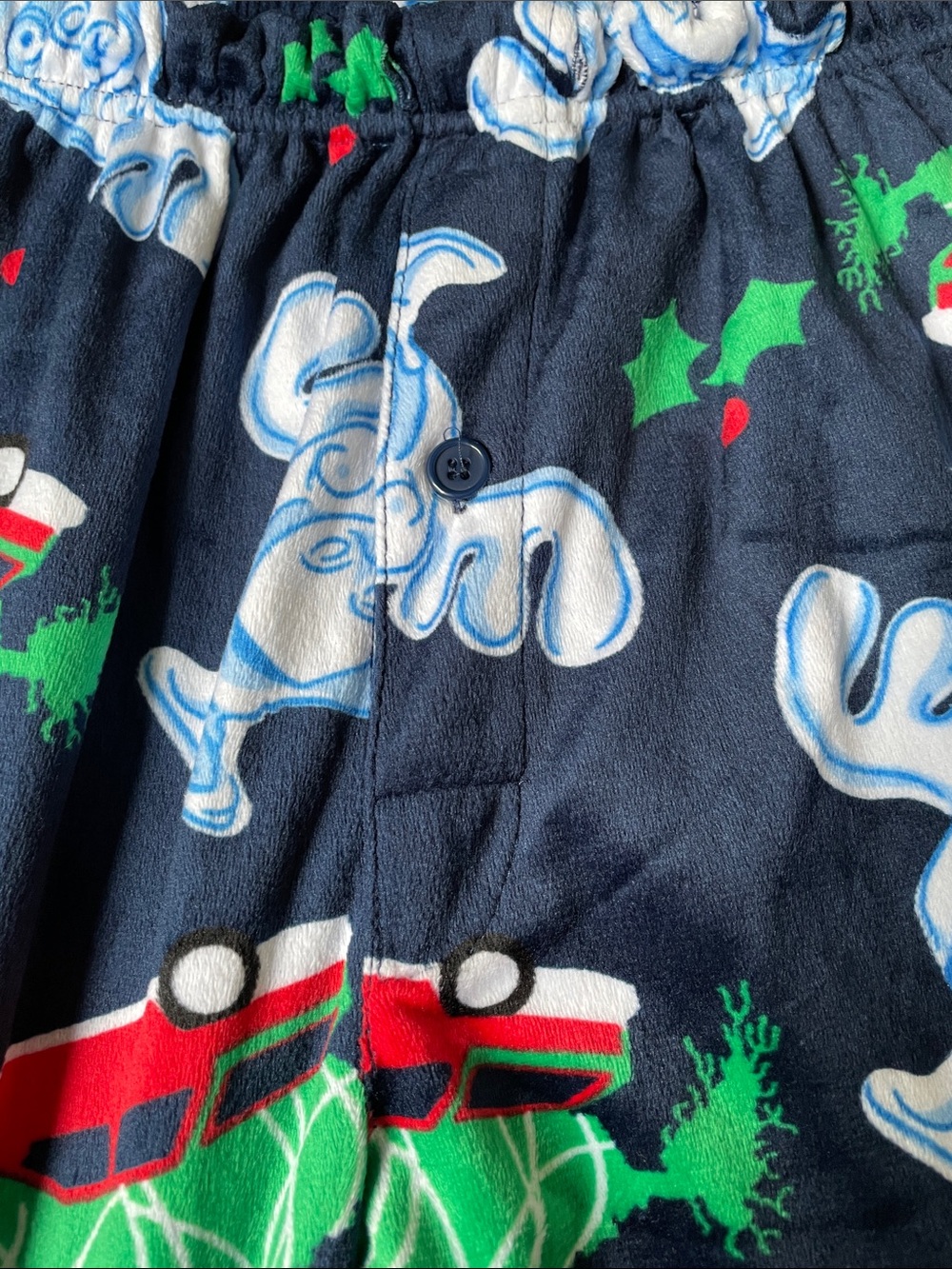 National Lampoon’s Christmas Vacation Navy Blue Moose Pajama Pants.  Size M. - Picture 3 of 4